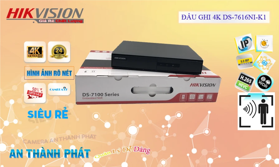 DS-7616NI-K1 sắc nét Hikvision