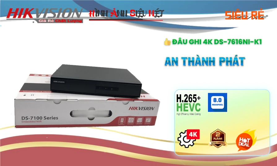 DS-7616NI-K1 sắc nét Hikvision