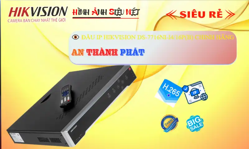 DS-7716NI-I4/16P(B) sắc nét Hikvision