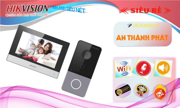 Chuôn cửa thông minh  DS-KIS603-P  Hikvision