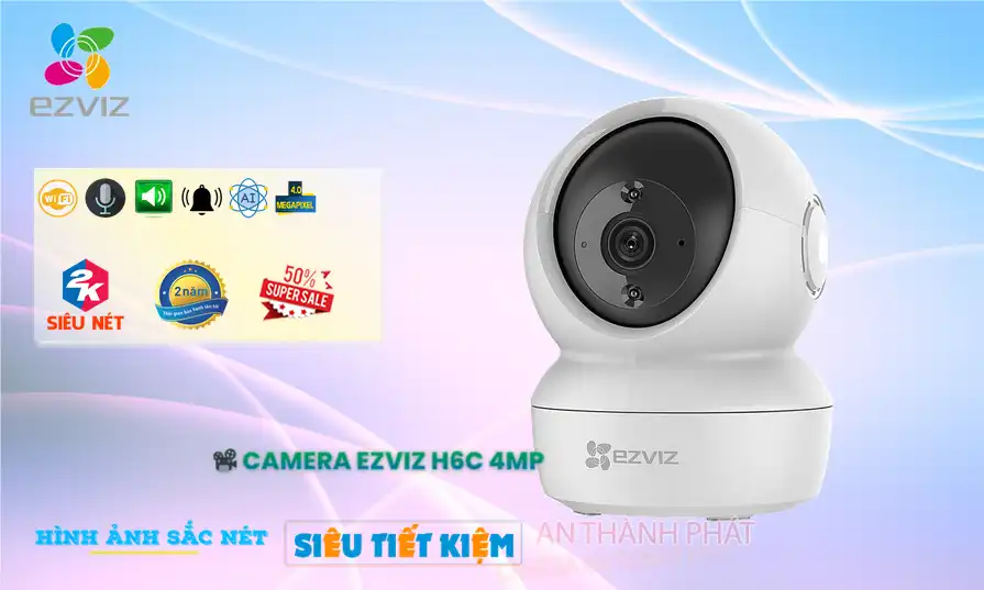 H6C 4MP sắc nét Wifi Ezviz