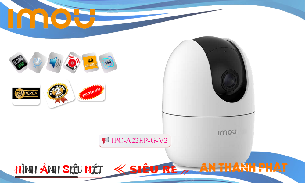 ➠  IPC-A22EP-G-V2 sắc nét Wifi Imou