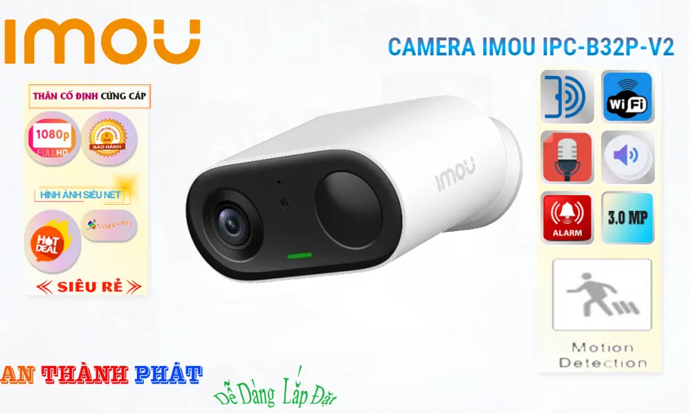 Điểm nổi bật camera Imou IPC-B32P-V2
