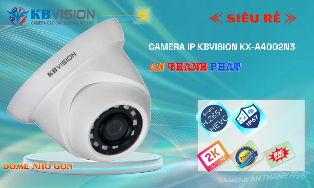 tính năng nổi bật của camera IP Kbvision KX-A4002N3