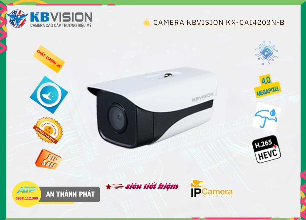 Camera KBvision KX-CAi4203N-B,thông số KX-CAi4203N-B,KX-CAi4203N-B Giá rẻ,KX CAi4203N B,Chất Lượng KX-CAi4203N-B,Giá