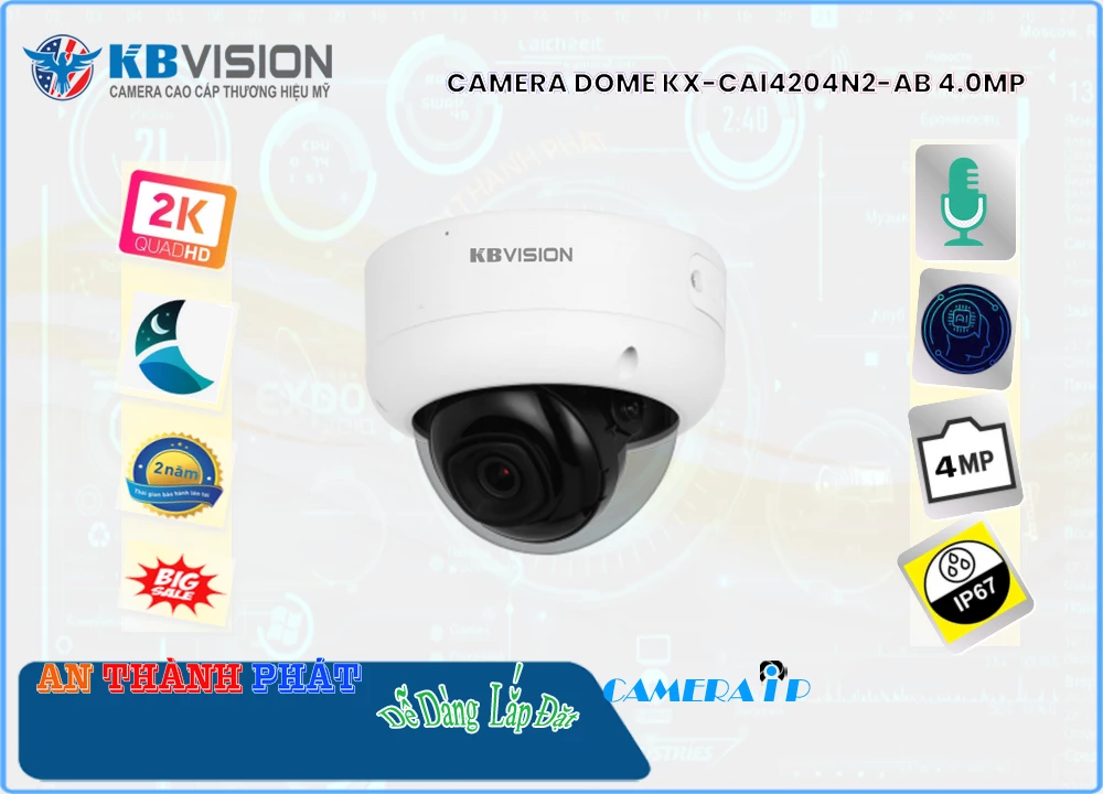 Camera KBvision KX-CAi4204N2-AB,KX-CAi4204N2-AB Giá rẻ,KX CAi4204N2 AB,Chất Lượng KX-CAi4204N2-AB,thông số