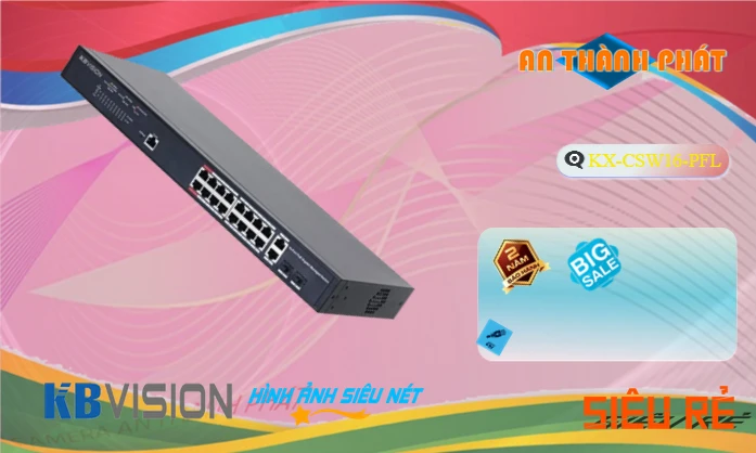 KX-CSW16-PFL  KBvision  Switch Thiết bị nối mạng