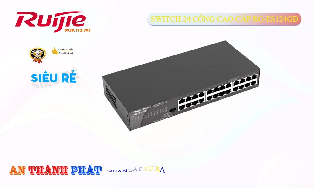 Switch chia mạng Hãng Ruijie RG-ES124GD Switch chia mạng Hãng Ruijie RG-ES124GD