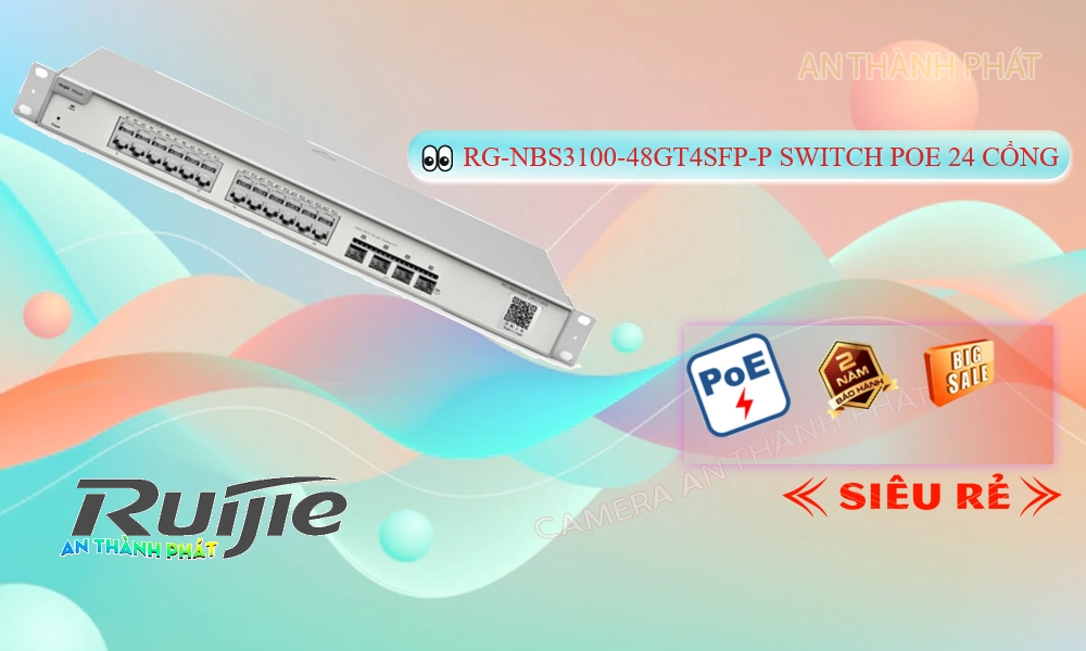 Hãng Ruijie RG-NBS5100-24GT4SFP-P Hãng Ruijie RG-NBS5100-24GT4SFP-P