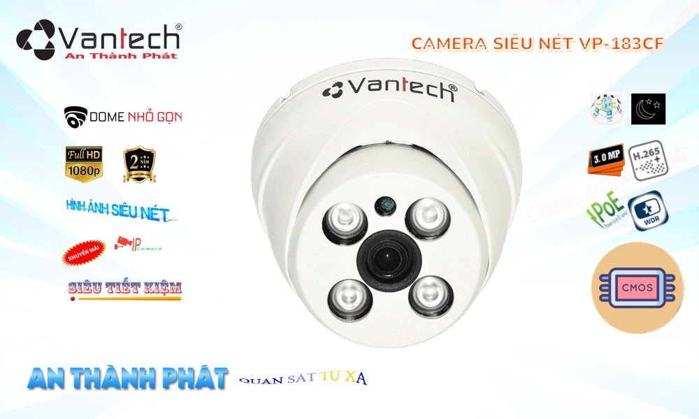 VP-183CF Ip POE Sắc Nét Camera Giám Sát Giá rẻ ✲