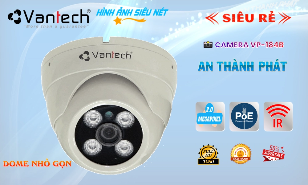 VP-184B Camera Cấp Nguồ Qua Dây Mạng VanTech VP-184B Camera Cấp Nguồ Qua Dây Mạng VanTech