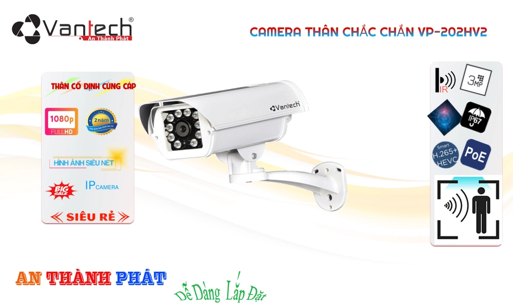 VP-202HV2 Camera Ip POE Sắc Nét VanTech Giá rẻ ✅ VP-202HV2 Camera Ip POE Sắc Nét VanTech Giá rẻ ✅