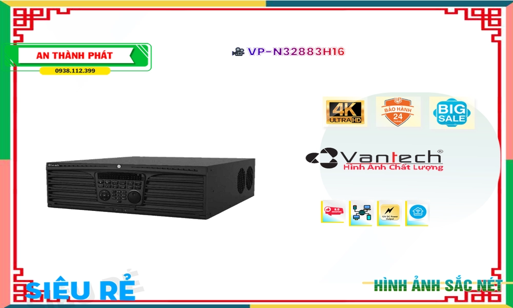 Đầu Thu VanTech VP-N32883H16,Giá VP-N32883H16,VP-N32883H16 Giá Khuyến Mãi,bán VP-N32883H16, HD IP VP-N32883H16 Công