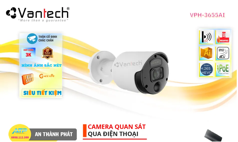 VPH-3655AI Camera An Ninh Giá rẻ