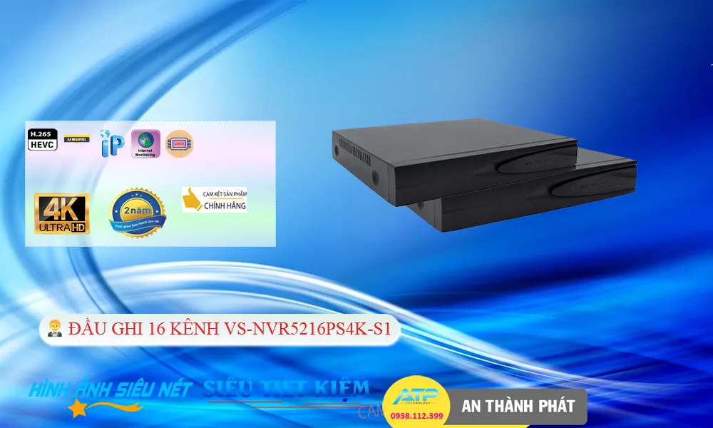 Đầu ghi Visioncop VS-NVR5216PS4K-S1 Đầu ghi Visioncop VS-NVR5216PS4K-S1