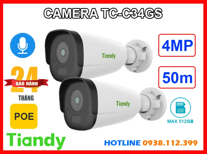 Camera TIANDY TC-C34GS (4MP), camera quan sát TIANDY TC-C34GS, camera giám sát TIANDY TC-C34GS, camera ghi âm TIANDY TC-C34GS, camera chính hãng TIANDY TC-C34GS, lắp đặt camera TIANDY TC-C34GS, lắp camera TIANDY TC-C34GS giá rẻ, TIANDY TC-C34GS, TC-C34GS,
