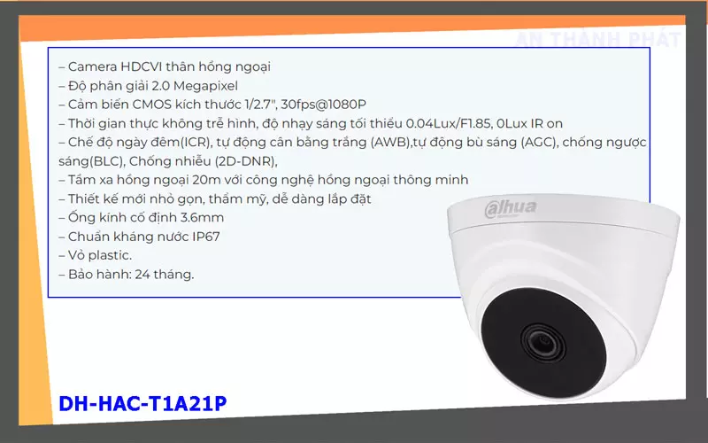 Camera dahua DH HAC T1A21P