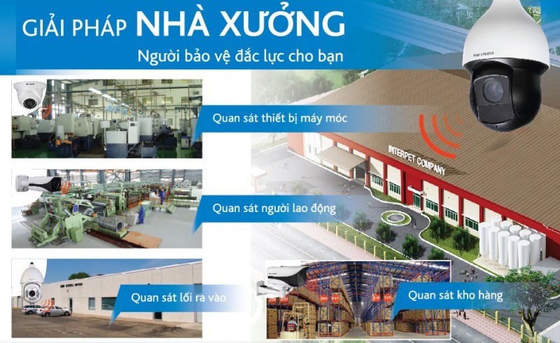 Giải pháp lắp camera quan sát nhà xưởng