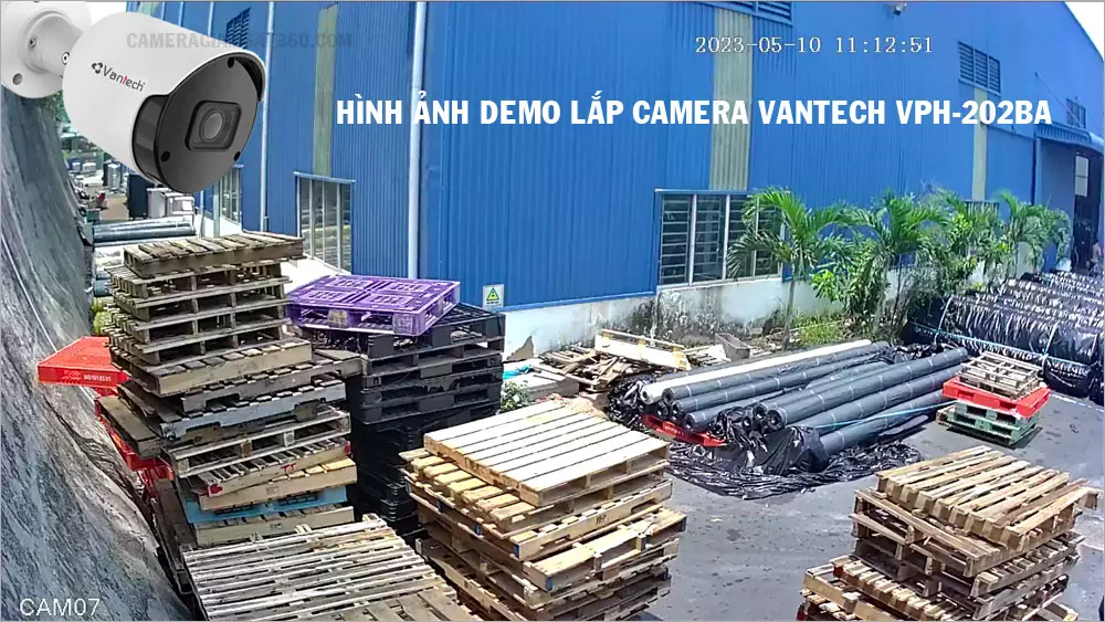 hình ảnh demo lắp camera vantech VPH-202BA