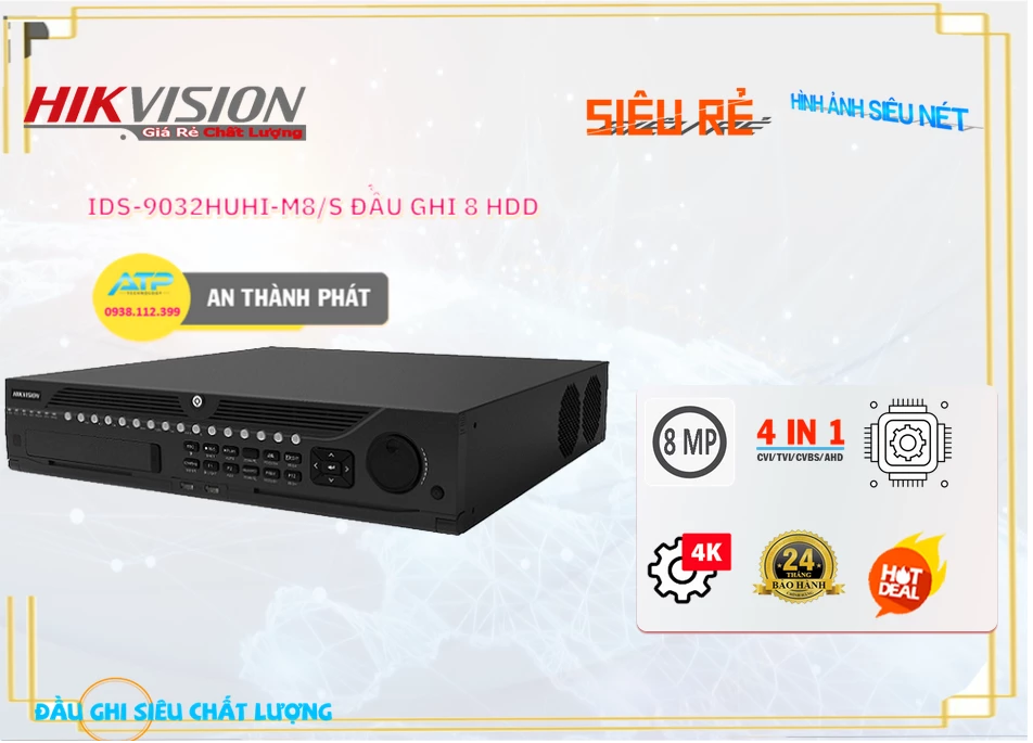 Đầu Ghi 32 Kênh Hikvision iDS-9032HUHI-M8/S,thông số iDS-9032HUHI-M8/S, HD Anlog iDS-9032HUHI-M8/S Giá rẻ,iDS 9032HUHI
